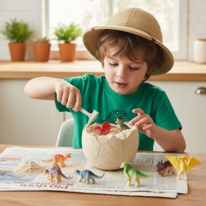 Dinozaury wykopaliska jajko dinozaura 12 figurek zestaw archeologiczny 178743.jpg