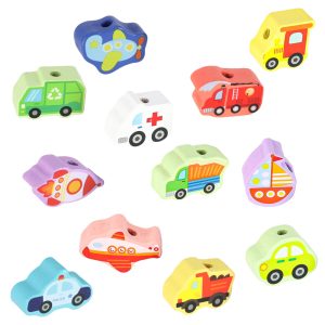 Klocki drewniane do nawlekania pojazdy znaki drogowe 178423.jpg