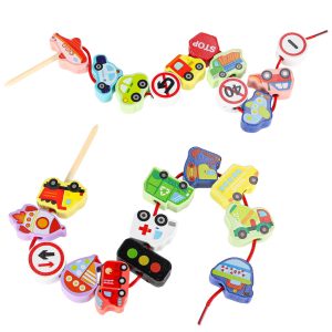 Klocki drewniane do nawlekania pojazdy znaki drogowe 178426.jpg