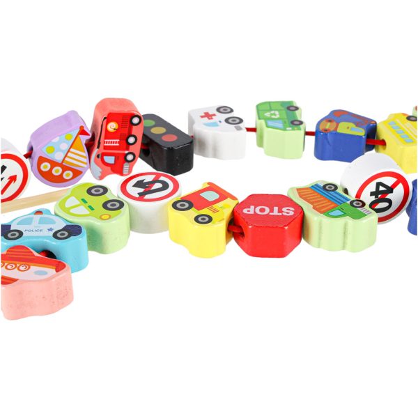 Klocki drewniane do nawlekania pojazdy znaki drogowe 178428.jpg