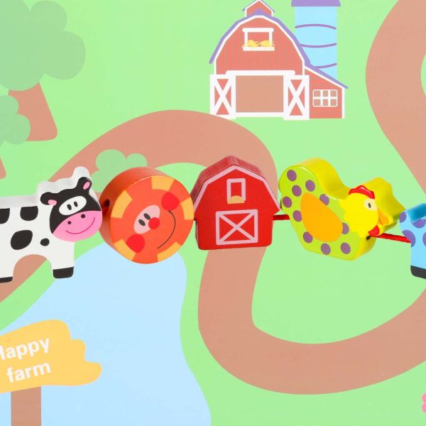 Klocki drewniane do nawlekania tablica plansza farma zwierzeta 178275.jpg