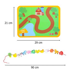 Klocki drewniane do nawlekania tablica plansza farma zwierzeta 178277.jpg