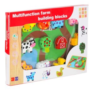 Klocki drewniane do nawlekania tablica plansza farma zwierzeta 178278.jpg