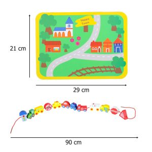 Klocki drewniane do nawlekania tablica plansza samochody pojazdy 178263.jpg