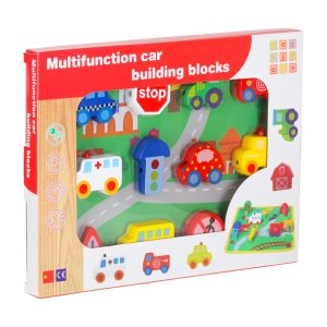 Klocki drewniane do nawlekania tablica plansza samochody pojazdy 178264.jpg