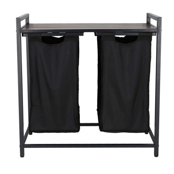 Kosz na pranie bielizne 2 komory z polka blatem pojemnik loft 76l 178560.jpg