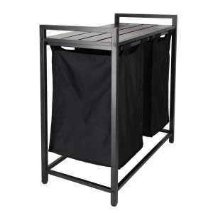 Kosz na pranie bielizne 2 komory z polka blatem pojemnik loft 76l 178561.jpg