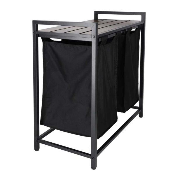 Kosz na pranie bielizne 2 komory z polka blatem pojemnik loft 76l 178561.jpg