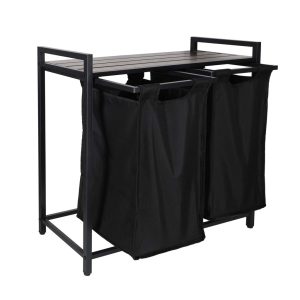 Kosz na pranie bielizne 2 komory z polka blatem pojemnik loft 76l 178562.jpg