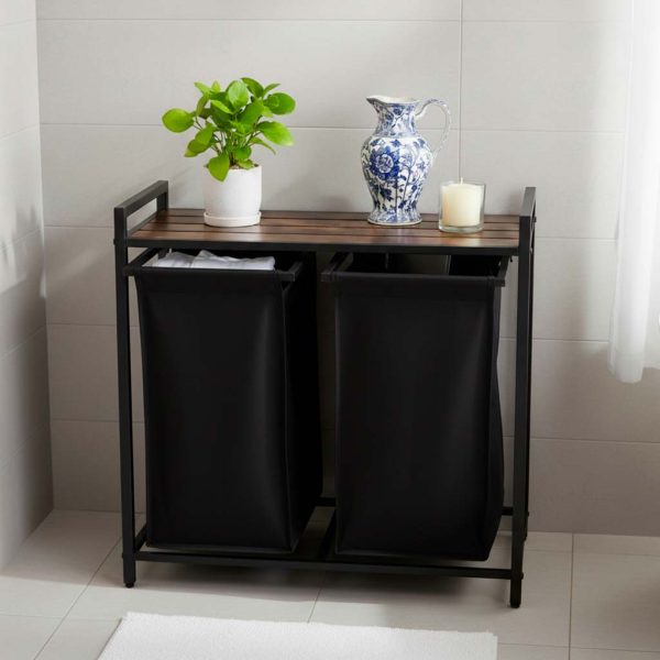 Kosz na pranie bielizne 2 komory z polka blatem pojemnik loft 76l 178568.jpg