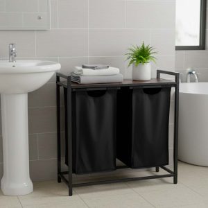 Kosz na pranie bielizne 2 komory z polka blatem pojemnik loft 76l 178569.jpg