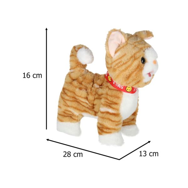 Kotek interaktywny na smyczy miauczy chodzi rusza ogonem bezowy 178831.jpg