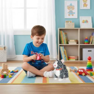 Kotek interaktywny na smyczy miauczy chodzi rusza ogonem szary 178841.jpg