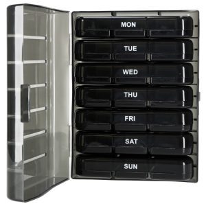 Pojemnik organizer na tabletki leki czarny 178184.jpg