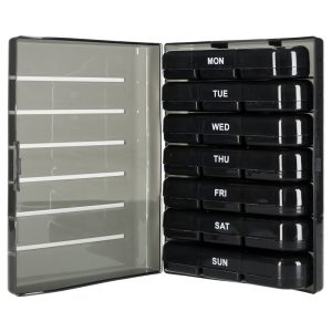 Pojemnik organizer na tabletki leki czarny 178185.jpg