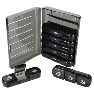 Pojemnik organizer na tabletki leki czarny 178186.jpg