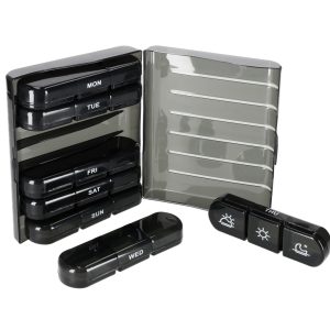Pojemnik organizer na tabletki leki czarny 178190.jpg
