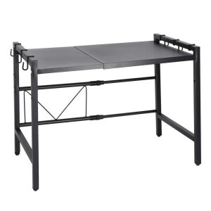 Polka kuchenna nad mikrofalowke organizer regulowany metalowy 6 wieszakow 178754.jpg