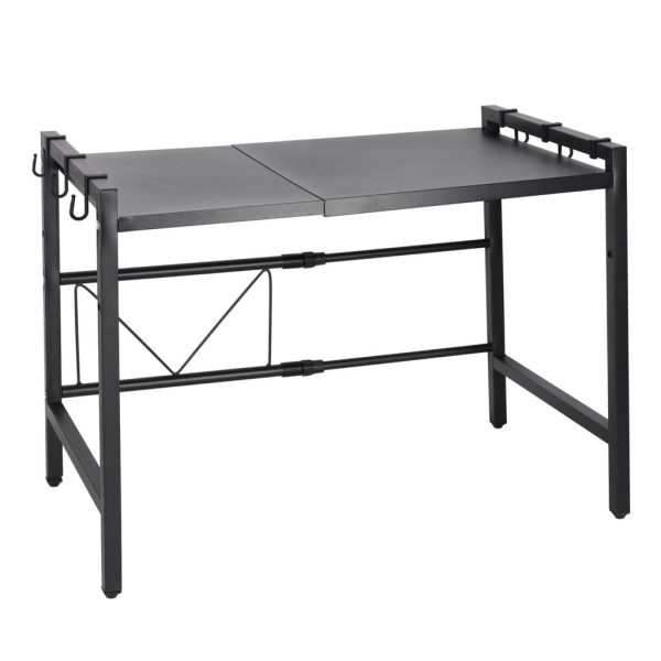 Polka kuchenna nad mikrofalowke organizer regulowany metalowy 6 wieszakow 178754.jpg