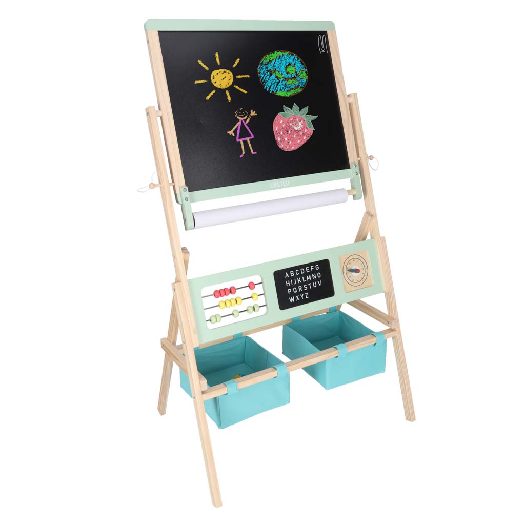 Tablica drewniana LULILO Kredo akcesoria kredy markery magnesy kosze 110cm 177590.jpg