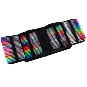 Dlugopisy zelowe kolorowe w etui 100 sztuk 100 wkladow 179606.jpg