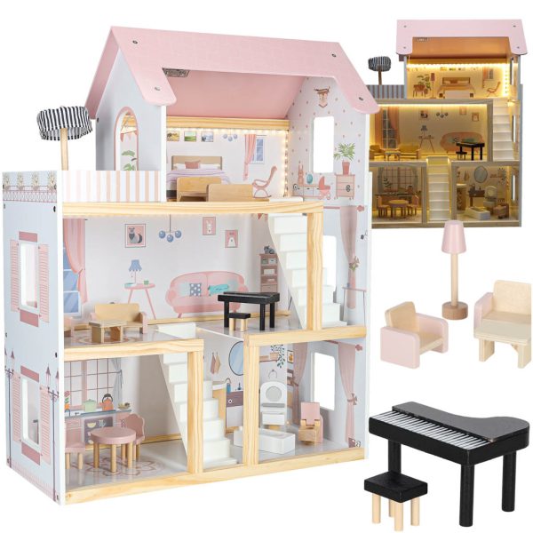 Domek-dla-lalek-drewniany-mebelki-80cm-roz-LED-178908 Domek dla lalek drewniany mebelki 80cm roz LED 178908.jpg