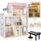 Domek dla lalek drewniany mebelki 80cm roz LED 178908.jpg