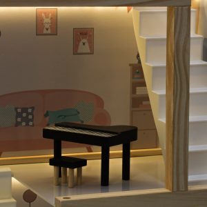 Domek dla lalek drewniany mebelki 80cm roz LED 178921.jpg