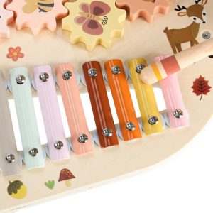 Stolik edukacyjny drewniany tablica muzyczna cymbalki talerze 179581.jpg