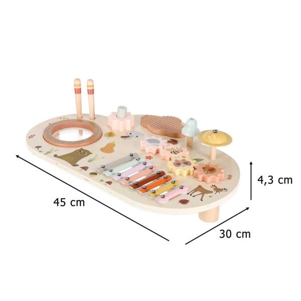 Stolik edukacyjny drewniany tablica muzyczna cymbalki talerze 179585.jpg