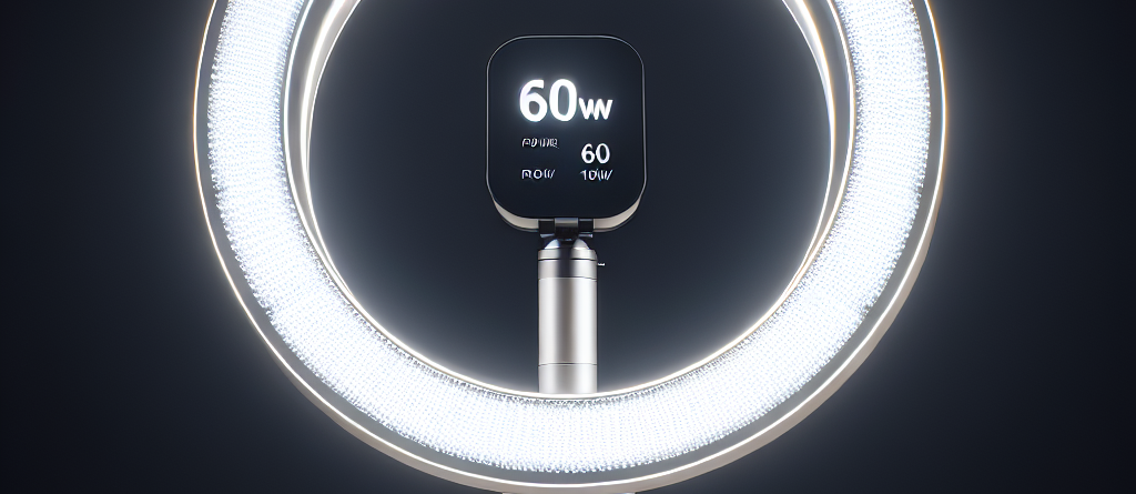 Lampa pierścieniowa 60W RING LED na statywie do makijażu, selfie oraz video