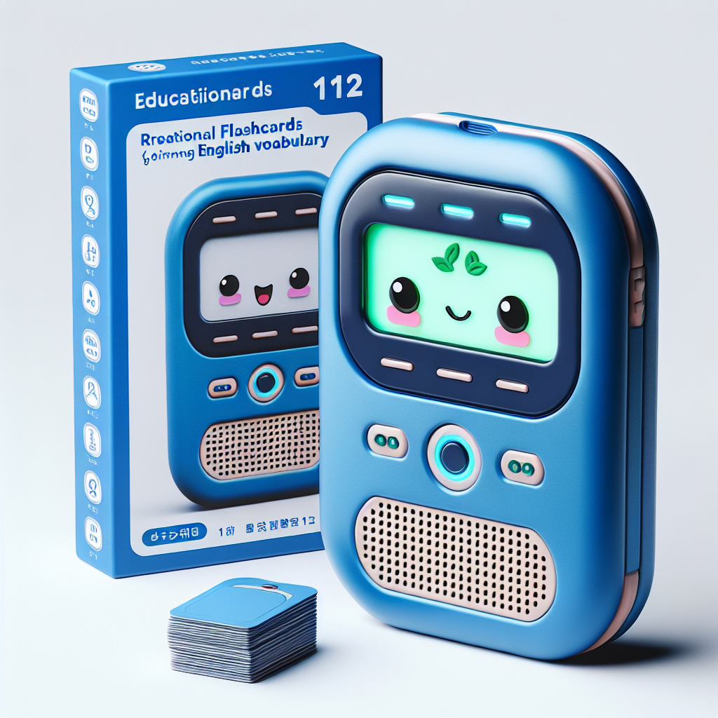 Niebieski czytnik do fiszek edukacyjnych język angielski dla dzieci – recenzja i opis zestawu