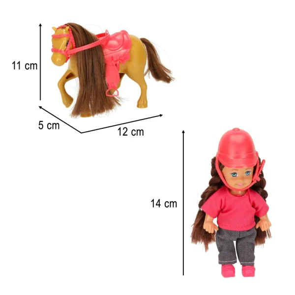 lalka z konikiem kucykiem dziewczynka zestaw 5 elementow 75e46348ddb341529cbf15090c75d20e