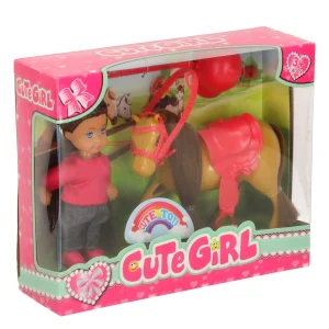 lalka z konikiem kucykiem dziewczynka zestaw 5 elementow 97426aea283f4e39985b233e634d0af7