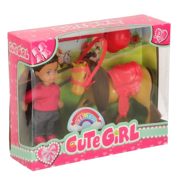 lalka z konikiem kucykiem dziewczynka zestaw 5 elementow 97426aea283f4e39985b233e634d0af7