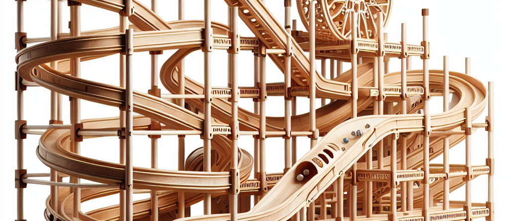 Drewniany tor kulkowy montessori XXL – wielofunkcyjna zabawka edukacyjna dla dzieci