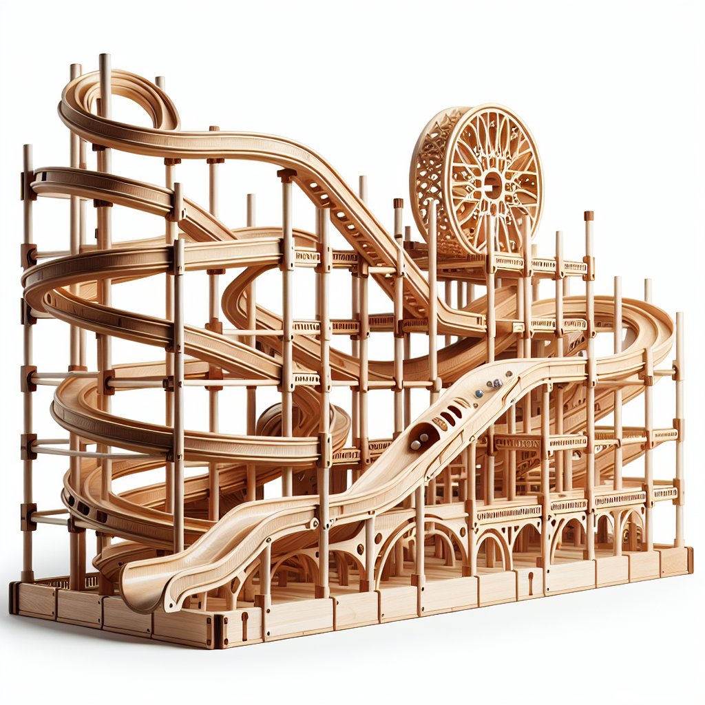 Drewniany tor kulkowy montessori XXL – wielofunkcyjna zabawka edukacyjna dla dzieci