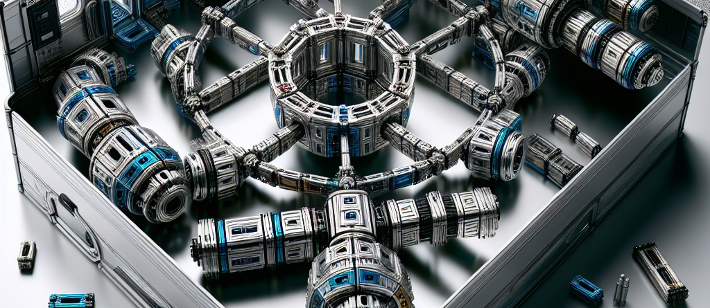 Dziecko bawi się klockami magnetycznymi na motywie stacji kosmicznej – kreatywna nauka STEM