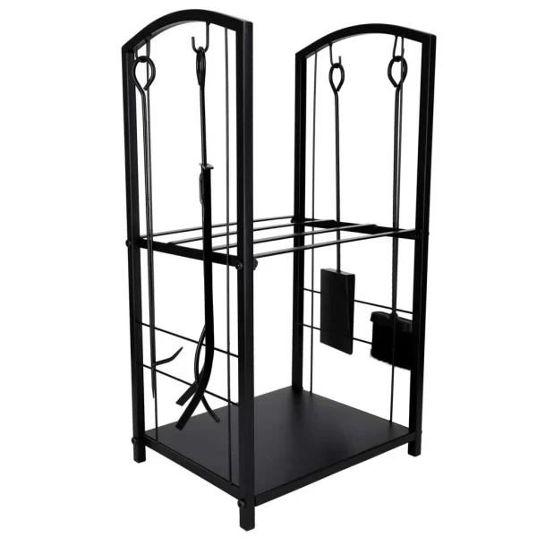 stojak na drewno kominkowe rega metalowy akcesoria do komink 98d8d13fdf824b5fbfabc924a2acdead