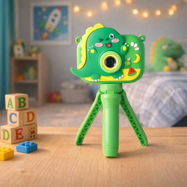 aparat fotograficzny cyfrowy dla dzieci na statywie dinozaur d0ce17b308ab470abb8cb30da45f139b