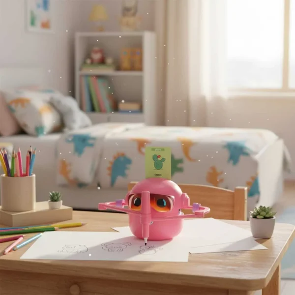 zabawka interaktywna edukacyjna robot nauka rysowania fiszki 4e320acd05db42bc9b67c9c410e56440