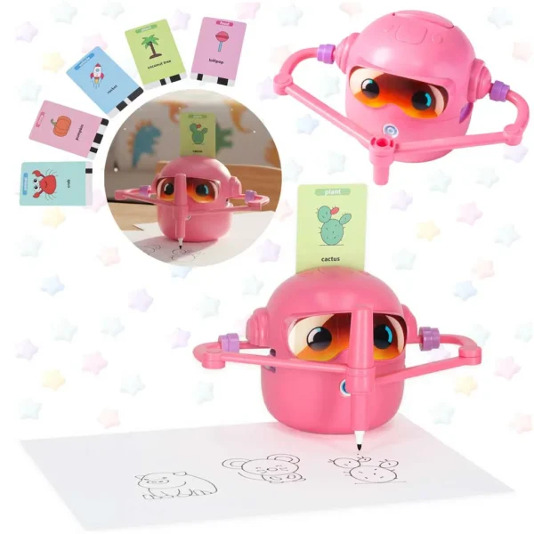 zabawka interaktywna edukacyjna robot nauka rysowania fiszki de8127616fad4daa92b1104c24975a24