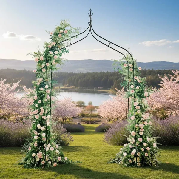 pergola ogrodowa luaro metalowa uk z grotami na roze kwiaty 2200715f79aa45e5ab257a388c86501e