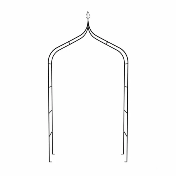 pergola ogrodowa luaro metalowa uk z grotami na roze kwiaty 7ec740f8d872470680d899fa598eeac2