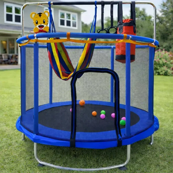 trampolina dla dzieci ogrodowa siatka piki koszykowka 150cm cb19031db45f4fbaa3d25de5ce94d857