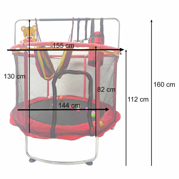 trampolina dla dzieci ogrodowa siatka piki koszykowka 150cm d5f75b5f9278457f91b75753e103e752