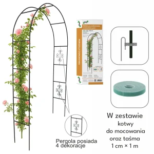 pergola ogrodowa metalowa uk uchwyt na roze kwiaty pnacza 24 5bf5ec71370f45cca50954cc0620c75a