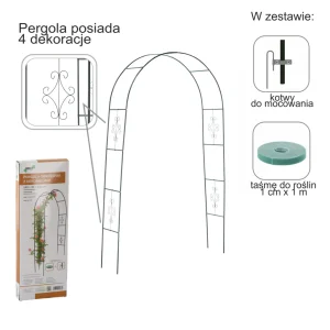 pergola ogrodowa metalowa uk uchwyt na roze kwiaty pnacza 24 ae2221fe31ab44a189163019096049eb