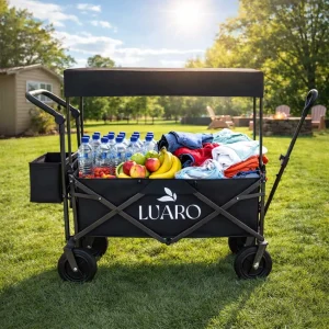 wozek transportowy luaro plazowy skadany z daszkiem i siatka 0380d75e06a243129a51351d4c28a555