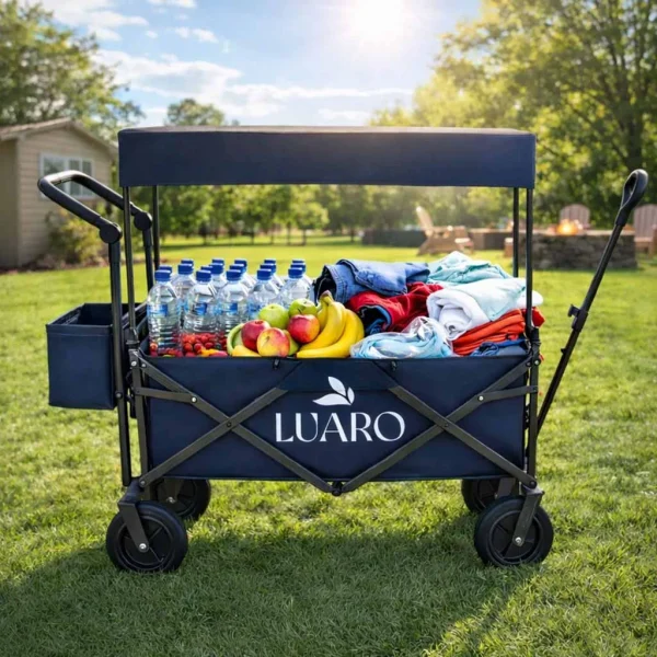 wozek transportowy luaro plazowy skadany z daszkiem i siatka 2fb56dbccd8a41b98f0a165f9c26b691